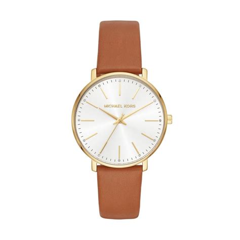 michael kors pyper|pyper gold tone leather watch.